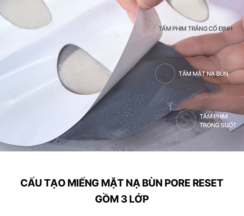 Hộp Mặt Nạ Luvum Pore Reset Mud Mask 16g x 5pcs - kiểm soát dầu thừa, làm dịu da, se khít lỗ chân lông Hộp Mặt Nạ Luvum Pore Reset Mud Mask 16g x 5pcs