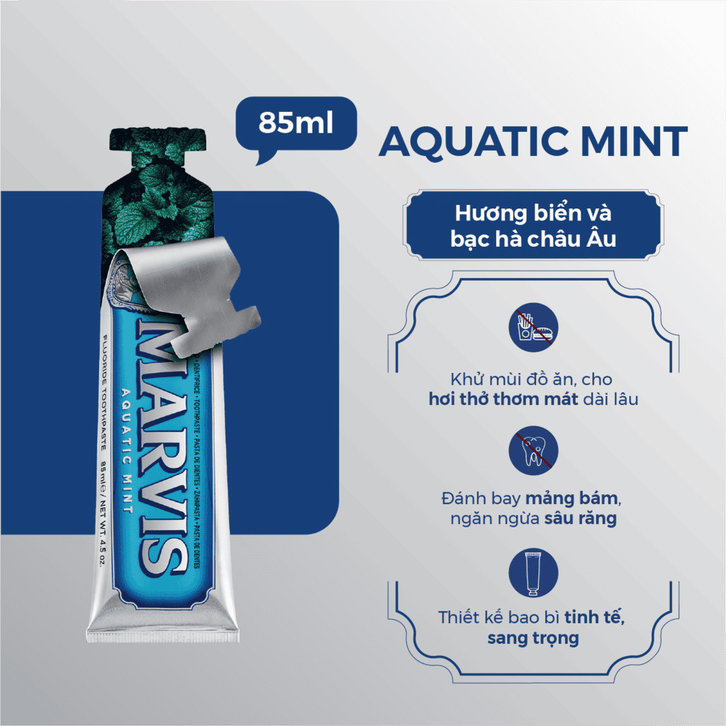 Kem Đánh Răng Marvis Aquatic Mint 85ml - 1
