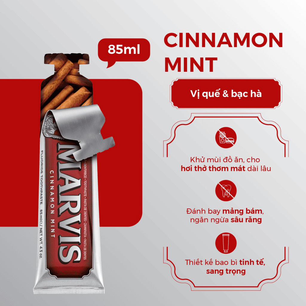 Kem Đánh Răng Marvis Cinnamon Mint 85ml - 1