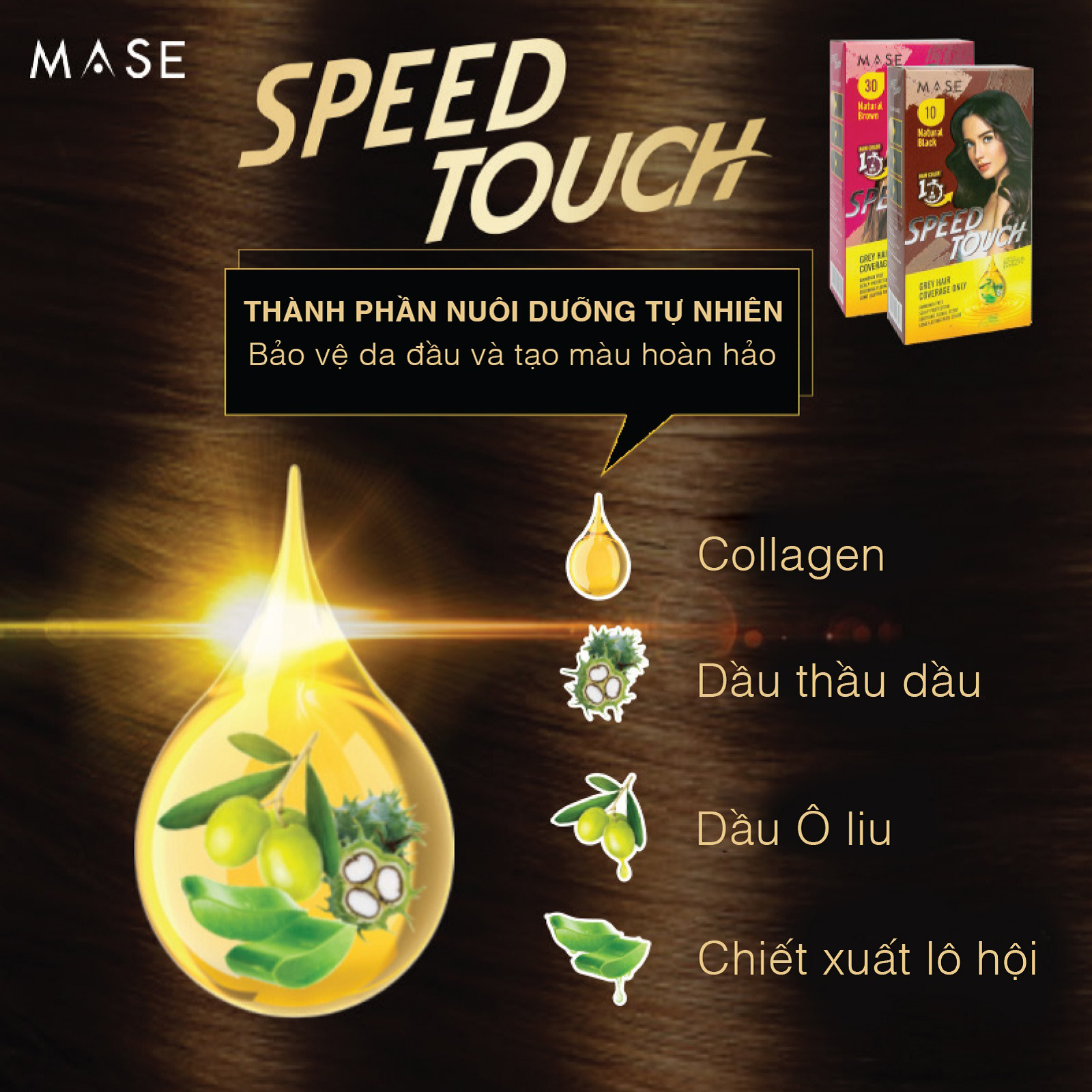 Mase Speed Touch 10 Minute Hair Color 100g Màu Rượu Vang Burgundy