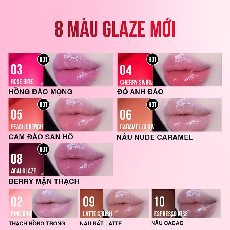 Son Dưỡng Có Màu Maybelline Lifter Glaze Oil Balm 2.8g .#005 Peach Quench Cam Đào San Hô - Hình ảnh chính thức