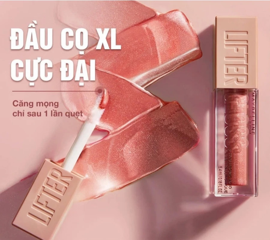 Son Bóng Maybelline Lifter Gloss được bổ sung axit hyaluronic tăng cường độ ẩm, giúp đôi môi được dưỡng ẩm và căng mọng Son Bóng Maybelline Lifter Gloss - 1