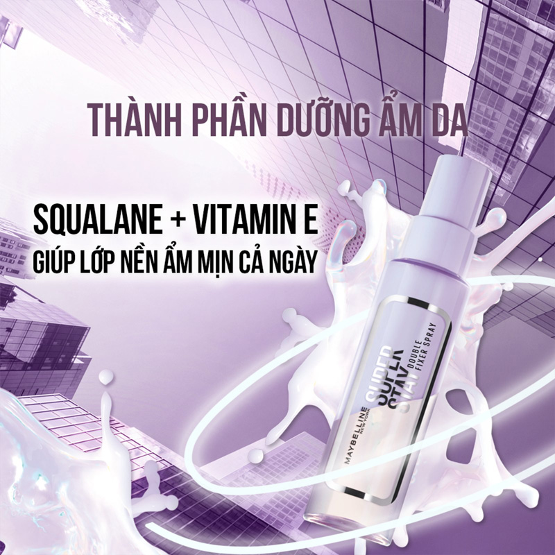 Xịt Khóa Nền Maybelline Super Stay Double Fixer Spray 55ml