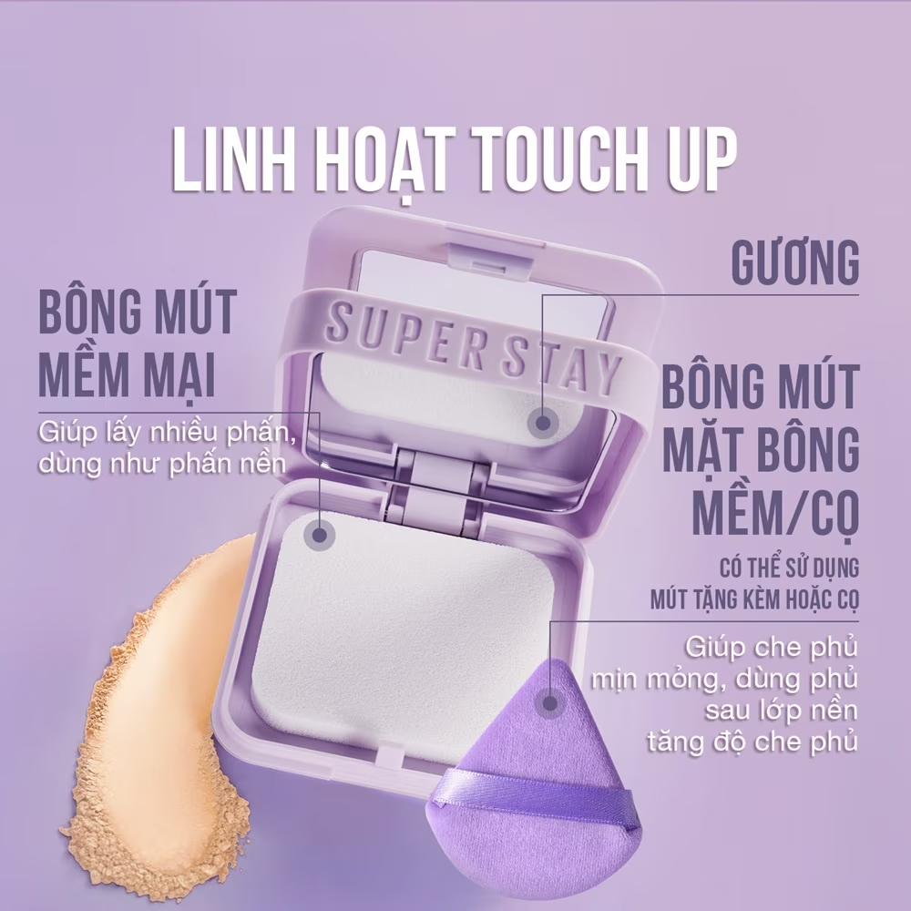 Phấn Phủ Dạng Nén Maybelline Super Stay Up To 30H Flex Powder Foundation 9g .#115 - Hình ảnh chính thức