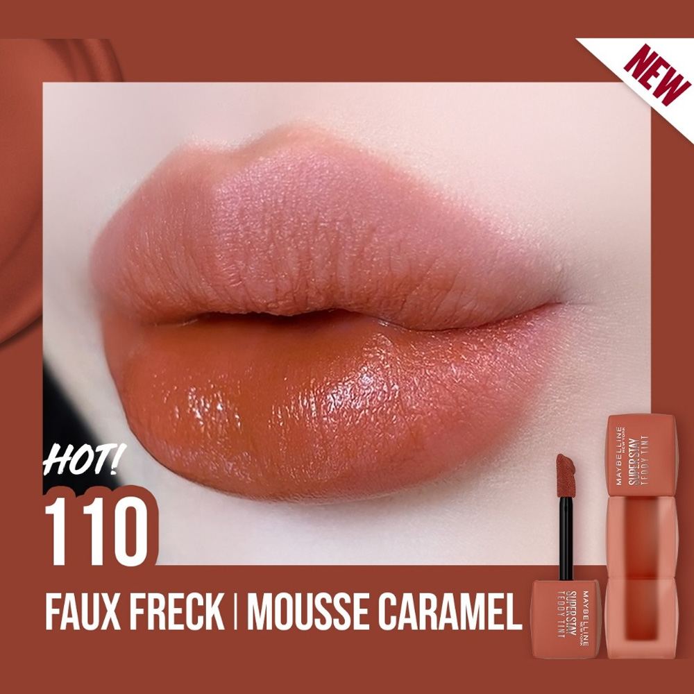 Son Kem Lì Maybelline Superstay Teddy Tint 5ml .#110 Faux Freckle