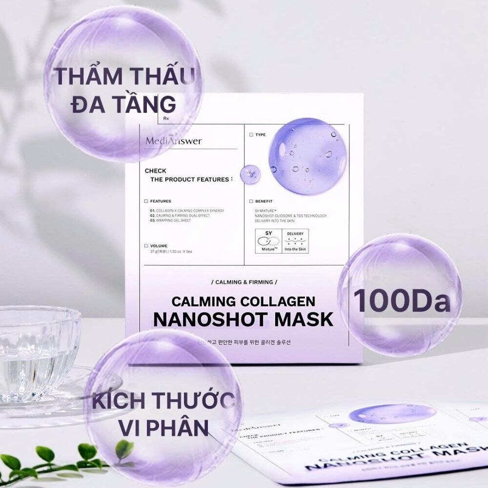 Mặt Nạ Thạch Medianswer Calming Collagen Nanoshot Mask 37g