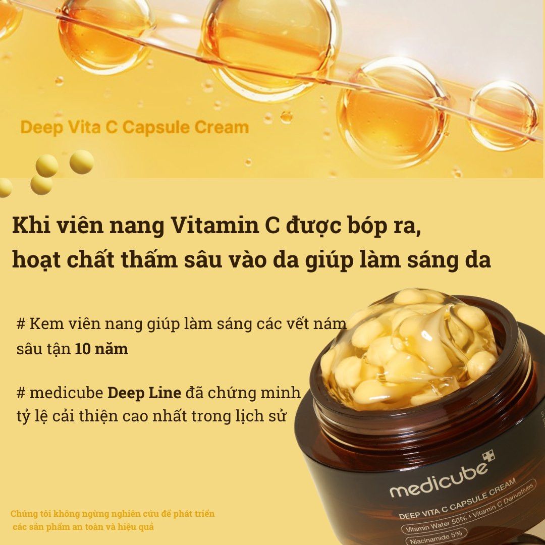 Medicube Deep Vita C Capsule Cream 55g- Gel and capsule texture for brightening and hydration