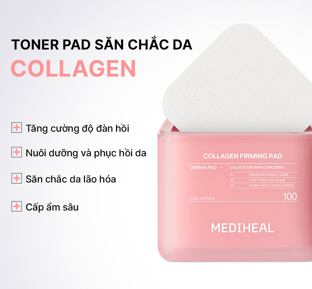 Toner Pad Mediheal Collagen Firming Pad 100 Pads