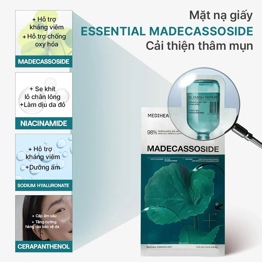 Mặt Nạ Mediheal Madecassoside Wrapping Serum Mask_Blemish Repair 24ml