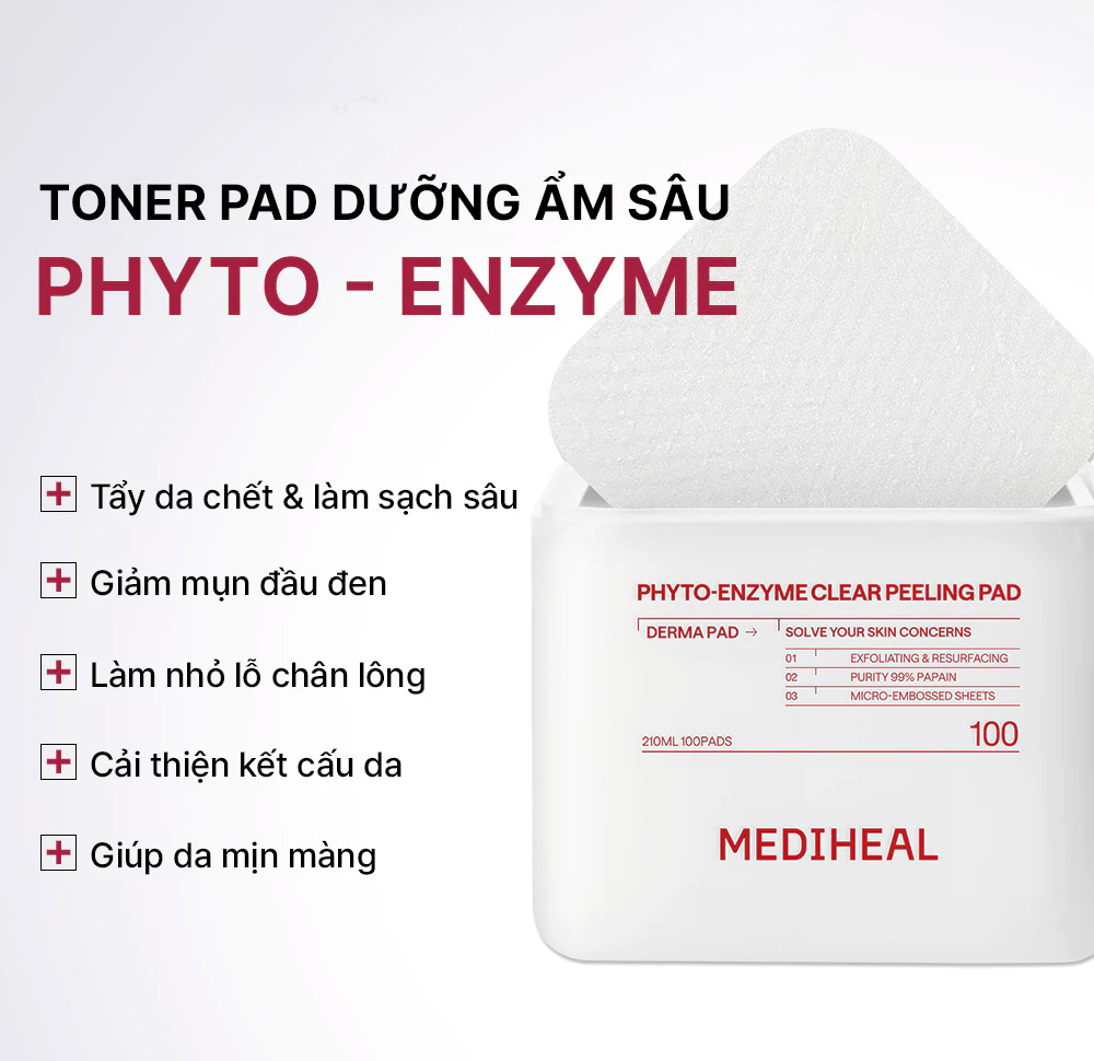 Toner Pad Mediheal Phyto‑Enzyme Clear Peeling Pad 100 Pads