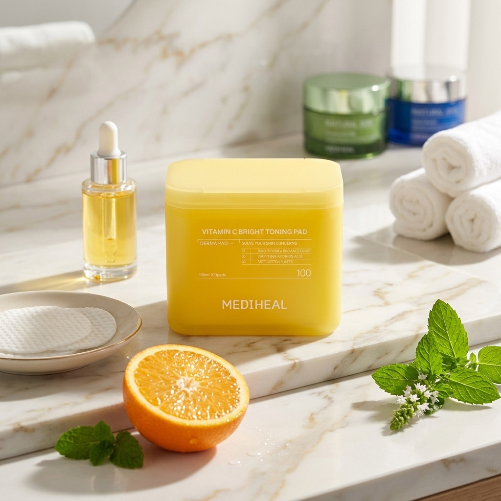 Toner Pad Mediheal Vitamin C Bright Toning Pad 100 Pads