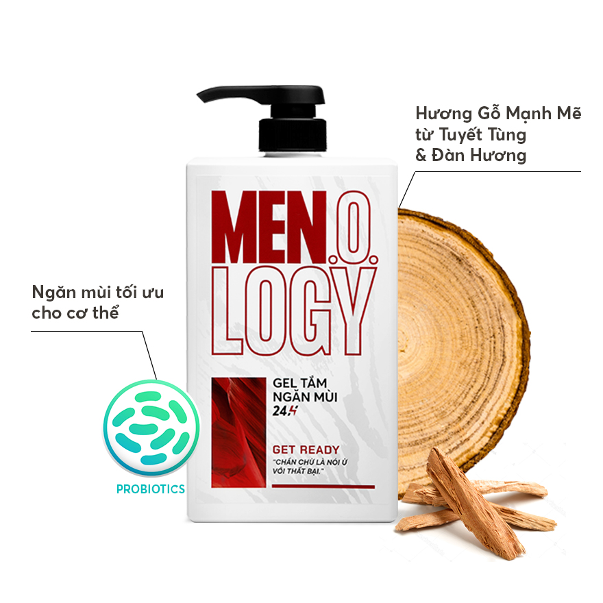 Menology 24H Deodorant Body Wash Get Ready
