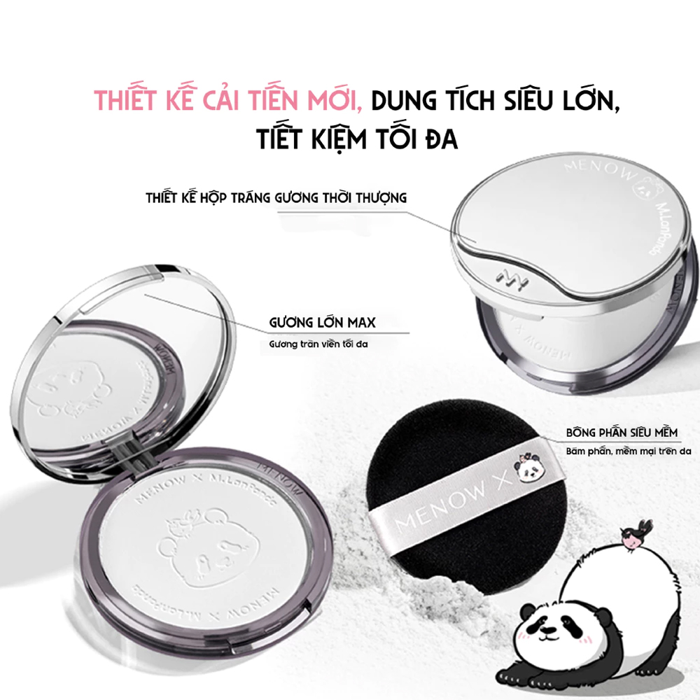 Phấn Phủ Menow Velvet Mist Complexion Powder 21g .#P01 Không Màu - Hình ảnh chính thức