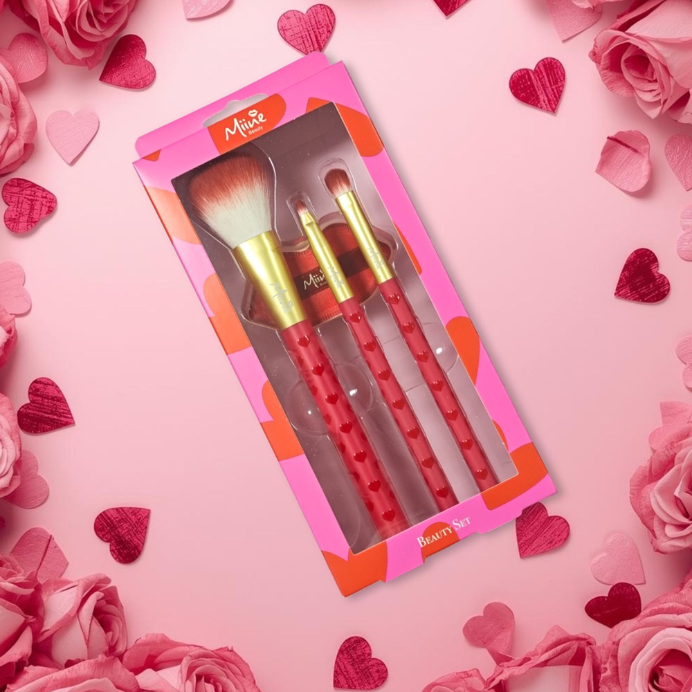 Bộ Trang Điểm Miine Beauty (3 Cọ + 1 Bông Cushion) - 1