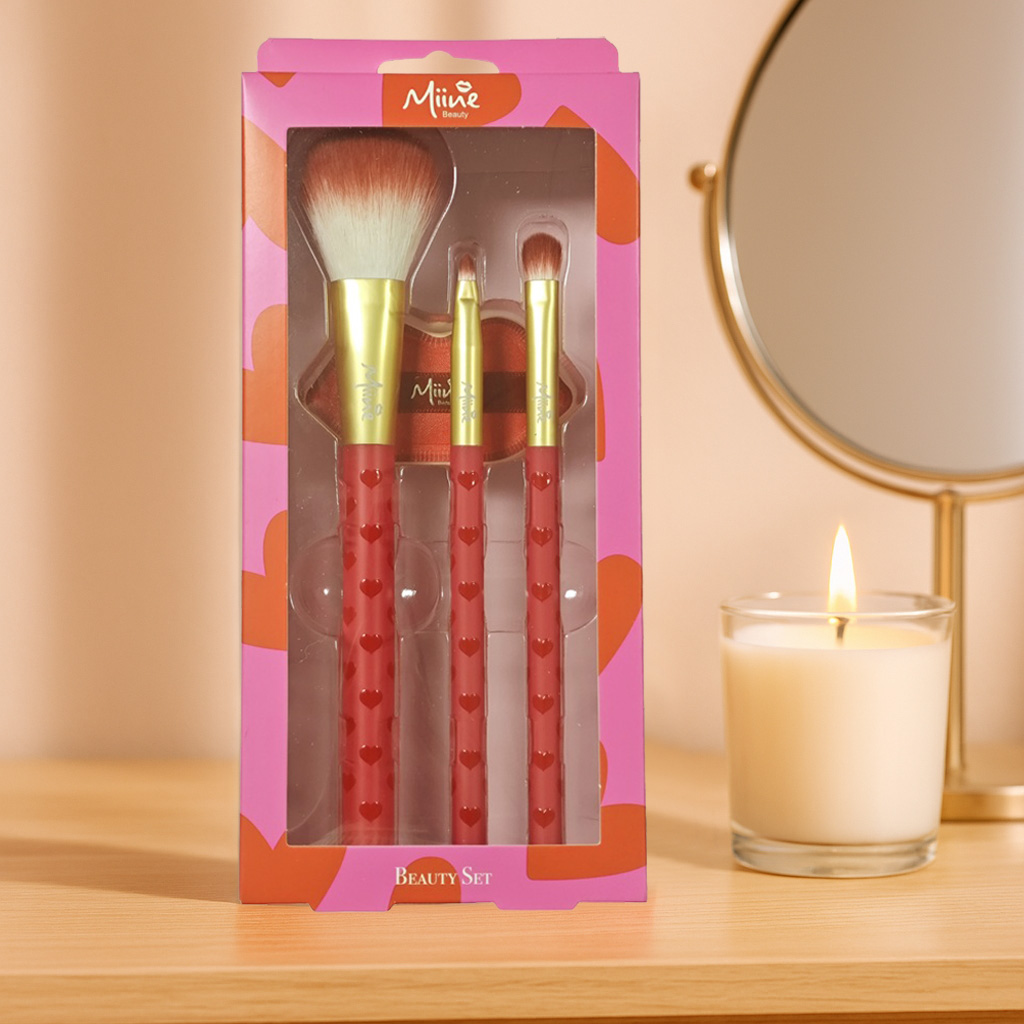 Bộ Trang Điểm Miine Beauty (3 Cọ + 1 Bông Cushion) - 2