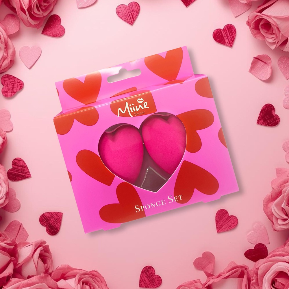 Bộ 2 Bông Mút Trang Điểm Miine Heart Shape Sponge - 1