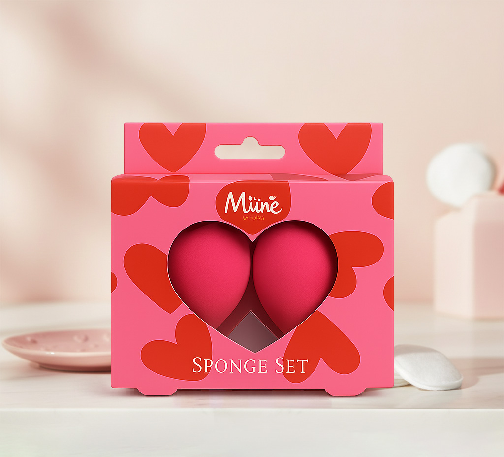 Bộ 2 Bông Mút Trang Điểm Miine Heart Shape Sponge - 2