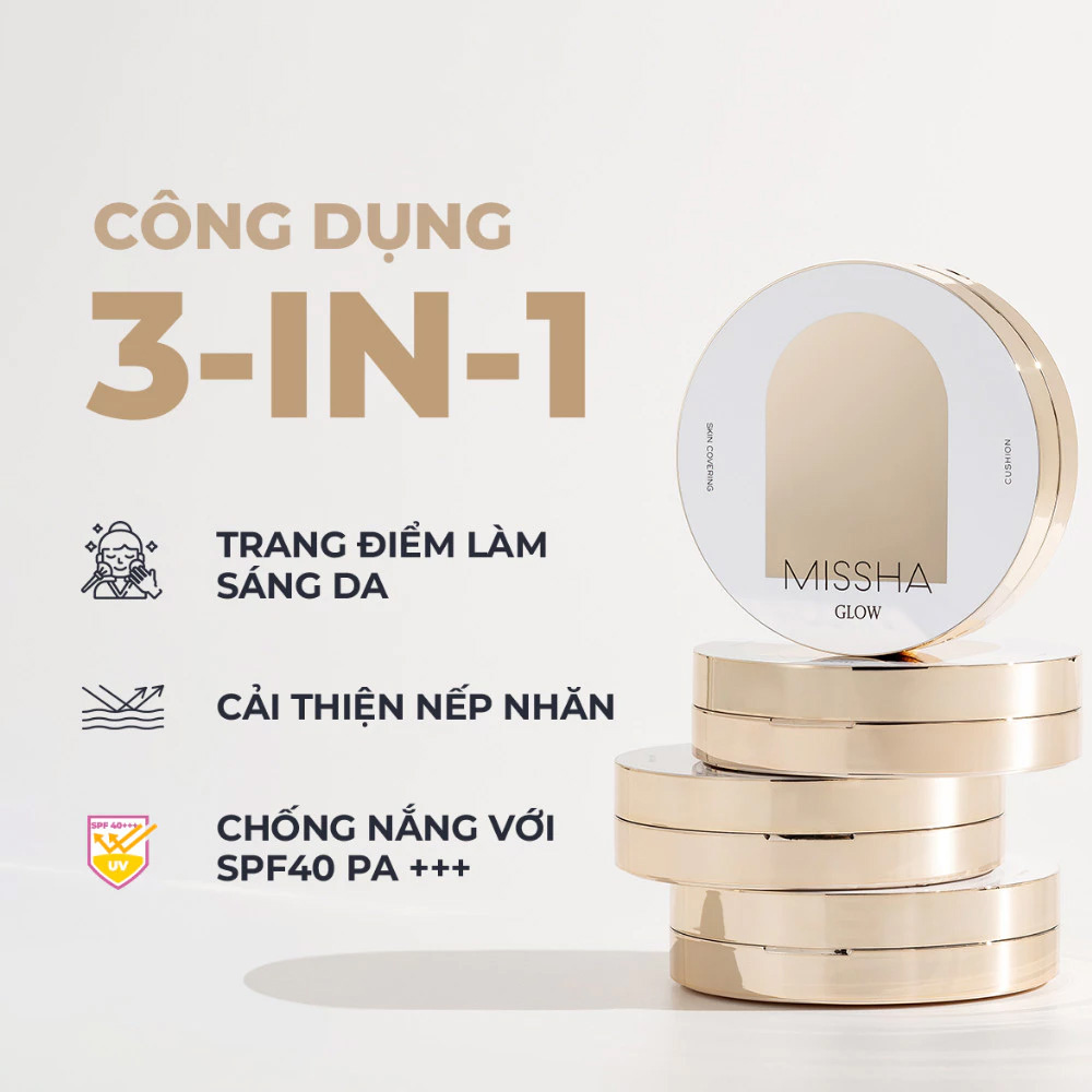 Phấn Nước Missha Glow Cushion 14g .#21P Fair - Hình ảnh chính thức