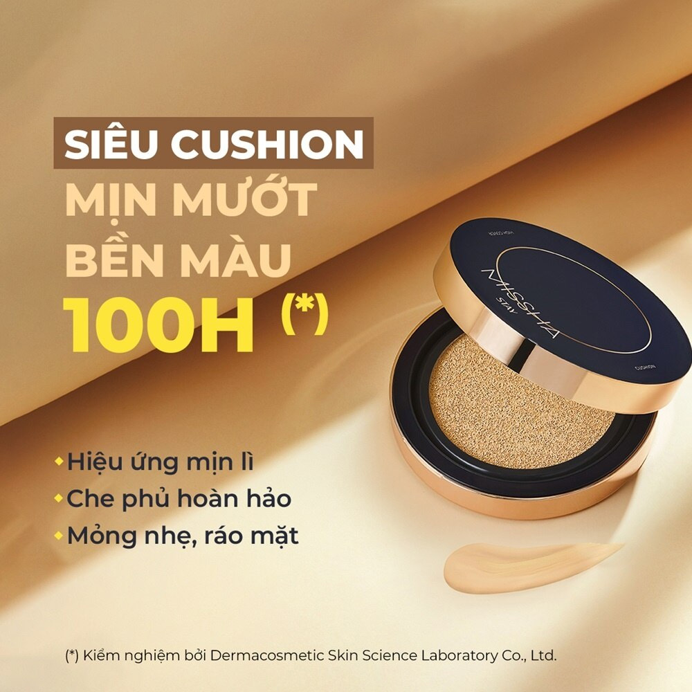 Phấn Nước Missha Stay Cushion High Cover 14g .#21 Fair - Hình ảnh chính thức