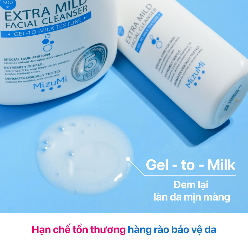 Gel Rửa Mặt MizuMi Extra Mild Facial Cleanser 100ml - 2