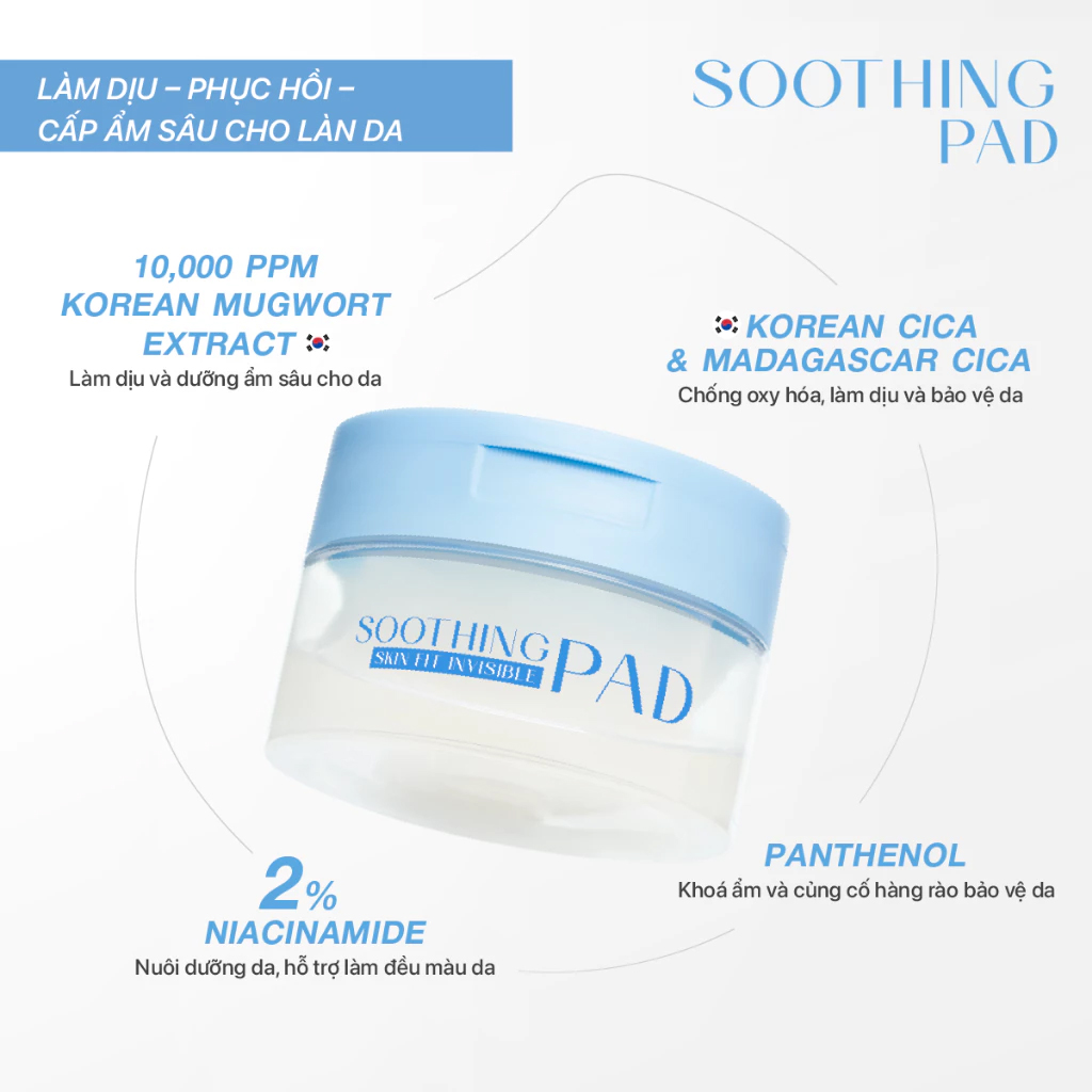 Toner Pad MizuMi Soothing Skin Fit Invisible Pad Làm Dịu & Cấp Ẩm 130ml Toner Pad MizuMi Soothing Skin Fit Invisible Pad Làm Dịu & Cấp Ẩm 130ml