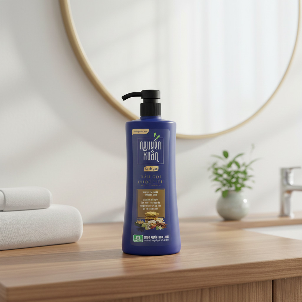 Dầu Gội Dược Liệu Nguyên Xuân Sạch Gàu 450ml - 1