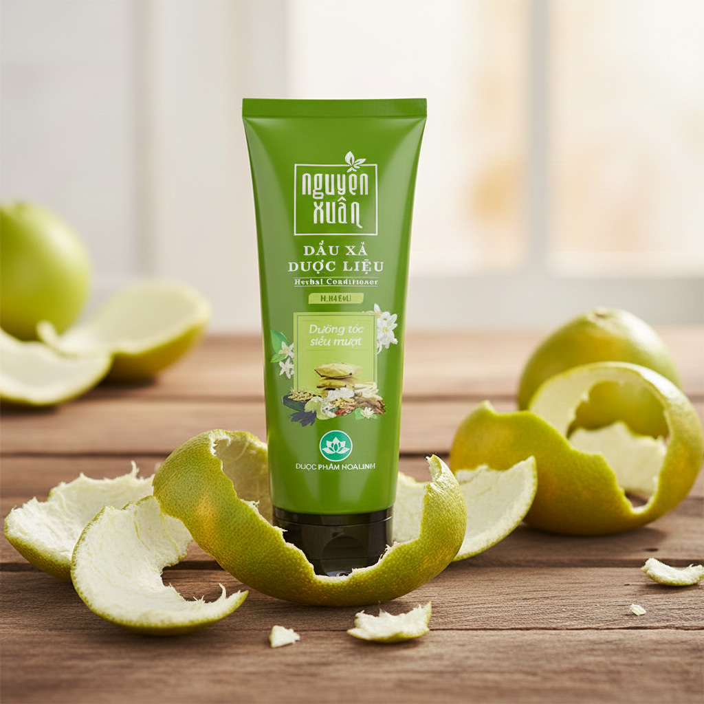 Dầu Xả Dược Liệu Nguyên Xuân Dưỡng Tóc Hương Bưởi 150ml dành cho tóc khô, xơ, hư tổn Dầu Xả Dược Liệu Nguyên Xuân Dưỡng Tóc Hương Bưởi 150ml - 2