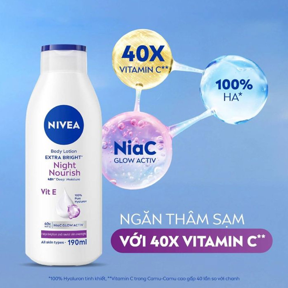 Dưỡng Thể Trắng Da Ban Đêm Nivea Extra White Night Nourish