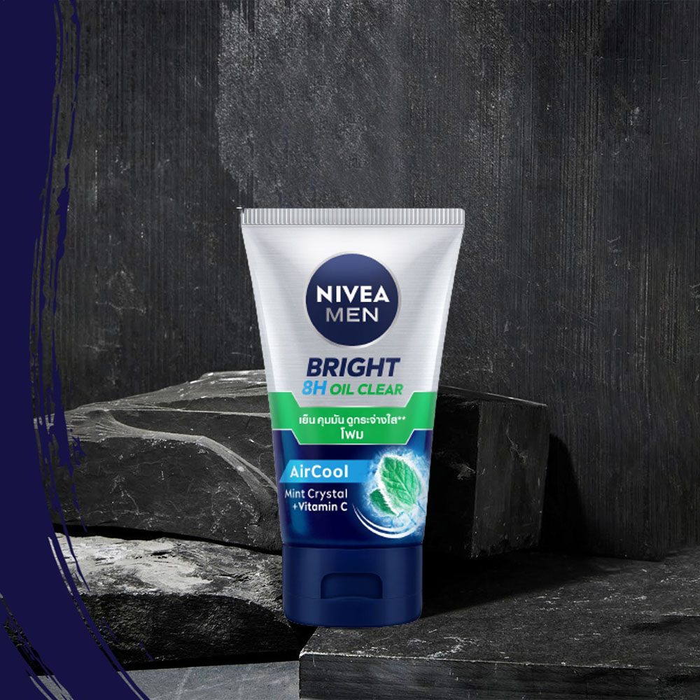 Nivea Men Bright 8H Oil Clear Pore Minimizing Foam