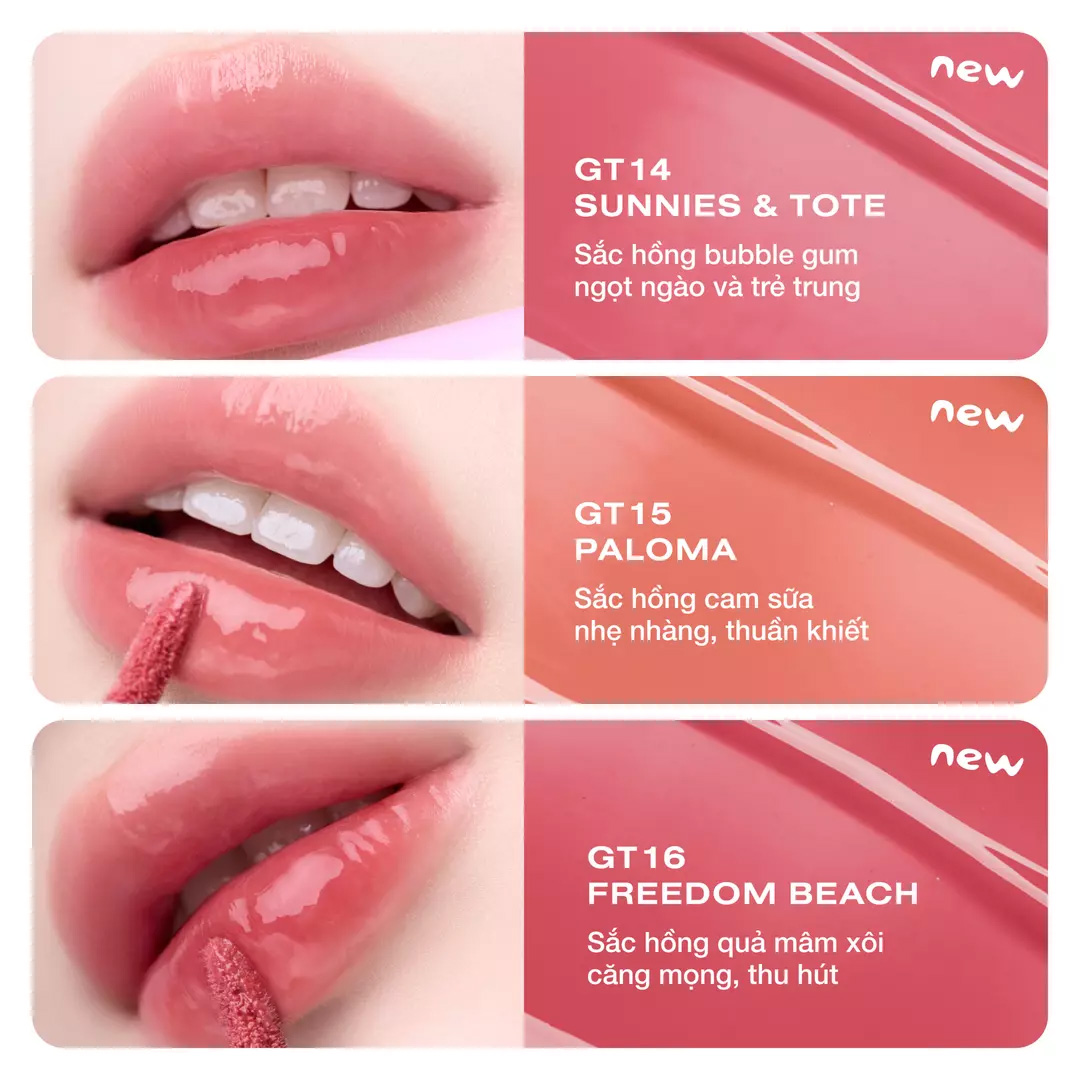 Son Bóng Ofélia Lolli Glow Tint 3.9g .#GT15 Paloma - 1