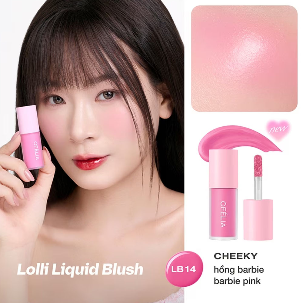 Kem Má Hồng Ofélia Lolli Liquid Blush 4.3g .#LB14 Cheeky - 1