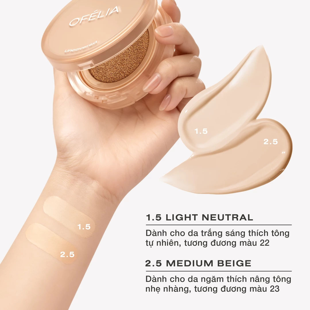 Phấn Nước OFÉLIA Uncovered Longwear Cushion 12g - 1