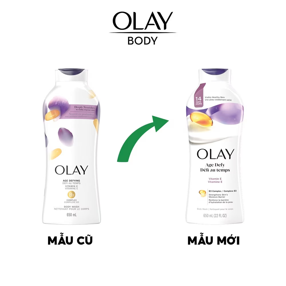 Sữa Tắm Chống Lão Hóa Olay Age Defying Body Wash With Vitamin E 650ml - 1