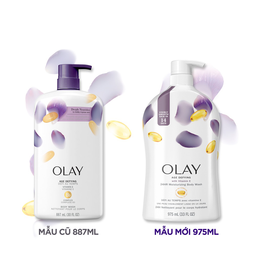 Sữa Tắm Chống Lão Hóa Olay Age Defying Body Wash With Vitamin E 975ml - 1