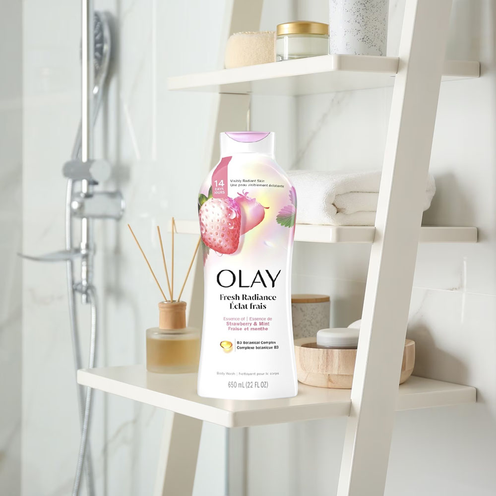 Sữa Tắm Dưỡng Ẩm Olay Fresh Outlast White Strawberry & Mint Body Wash 650ml - 1