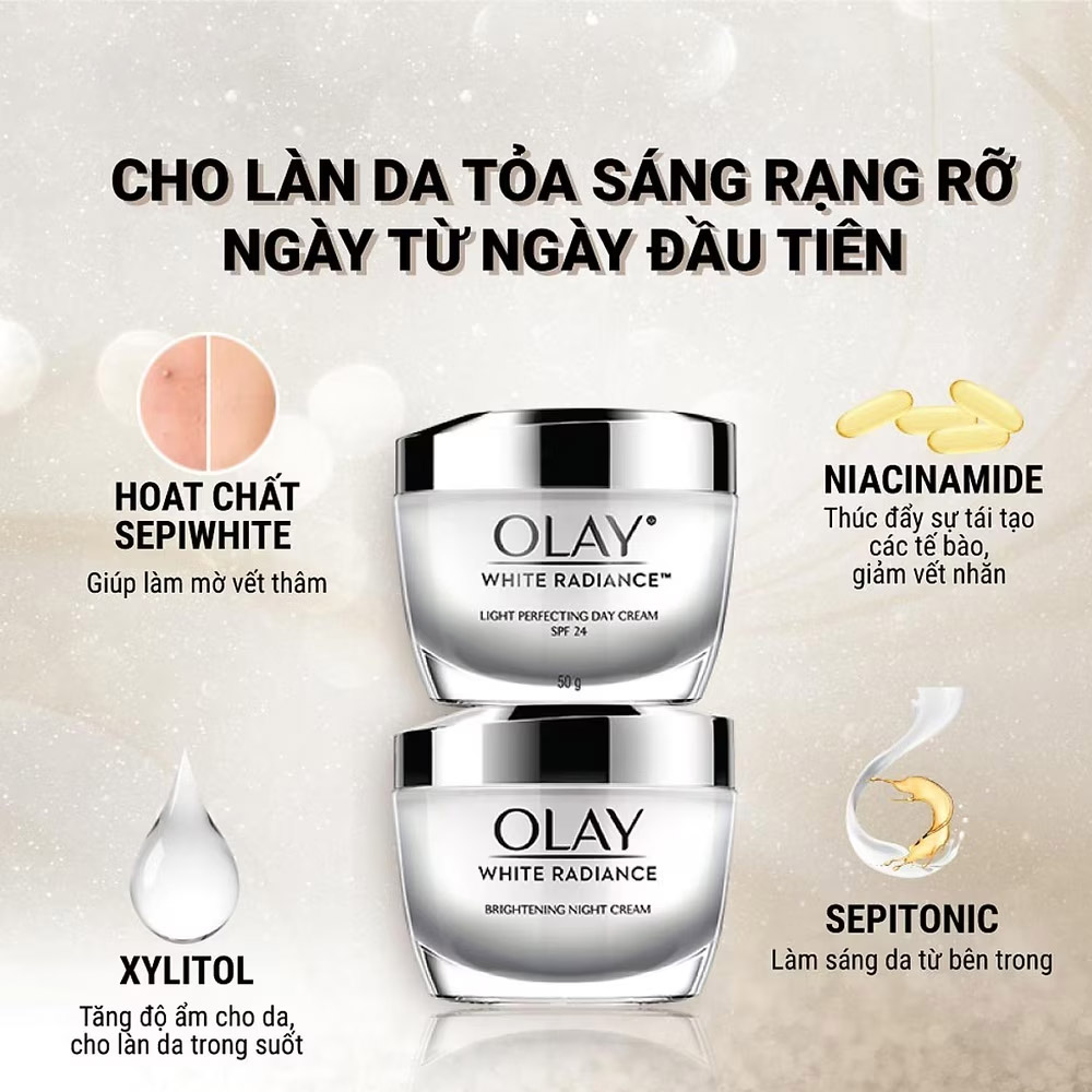 Kem Dưỡng Ban Đêm Olay White Radiance Light Perfecting Night Cream 50g - 2