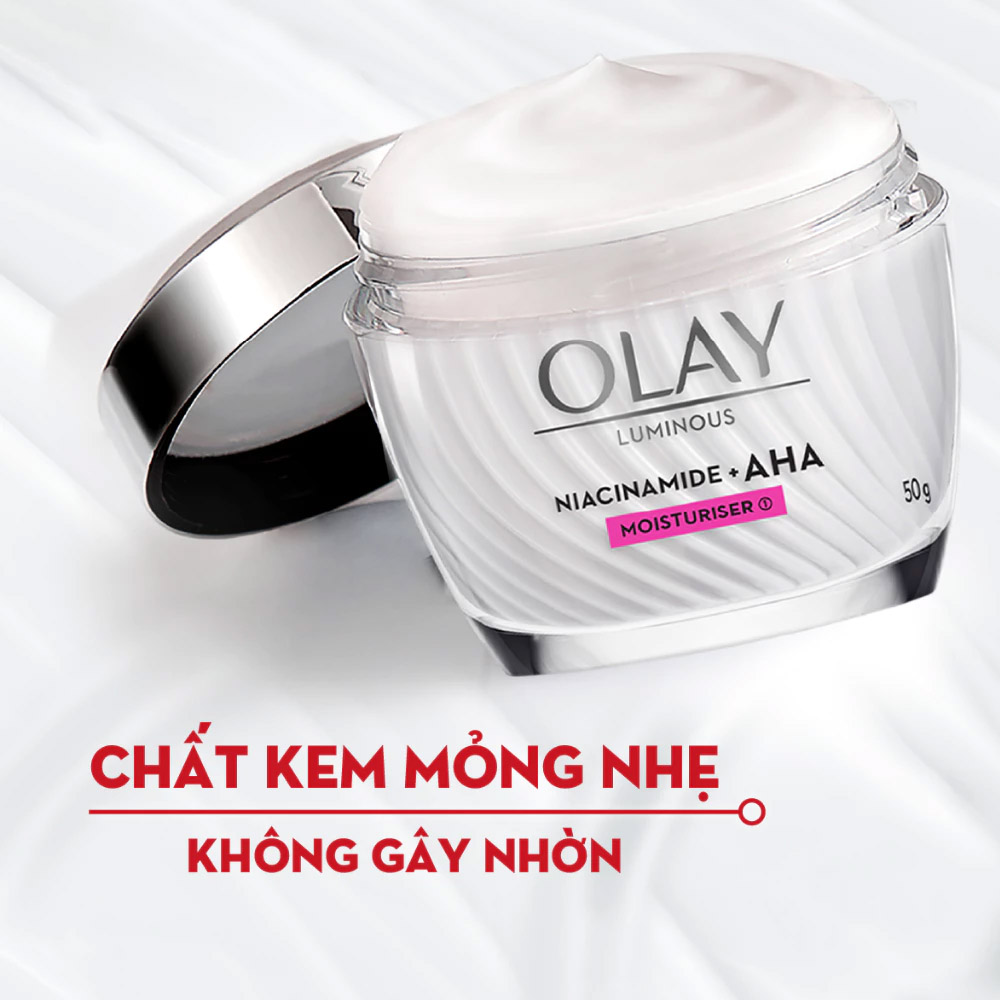 Kem Dưỡng Olay Luminous Niacinamide + AHA Moisturiser 50g - 1