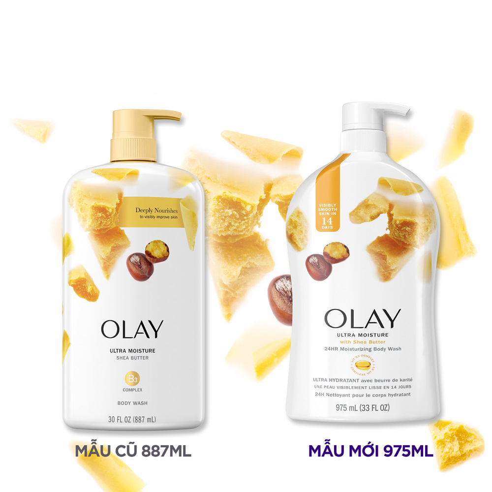 Sữa Tắm Dưỡng Ẩm Olay Ultra Moisture Shea Butter 975ml - 1