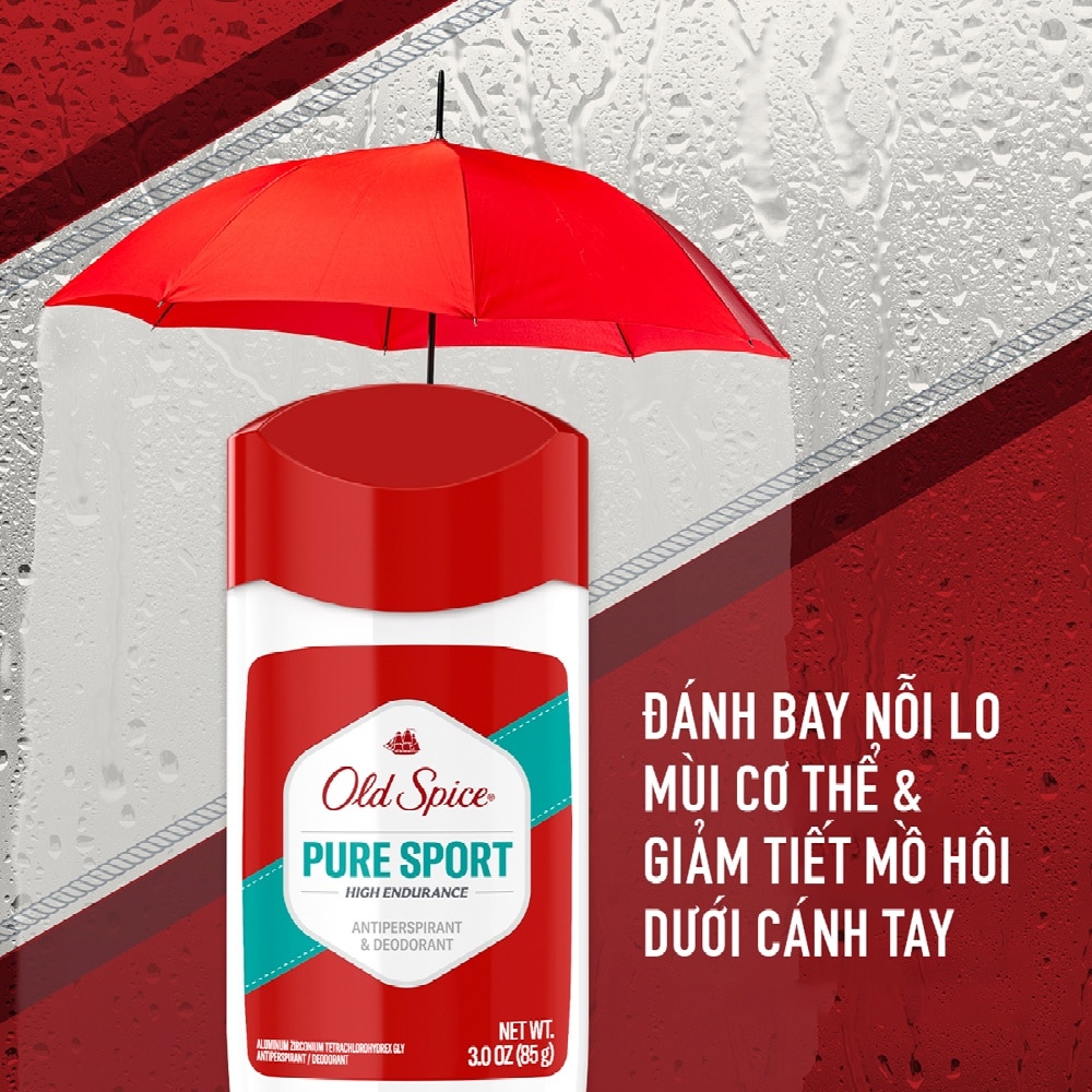 Sáp Khử Mùi Old Spice Pure Sport High Endurance Dành Cho Nam Giới Chơi Thể Thao Và Vận Động 85g