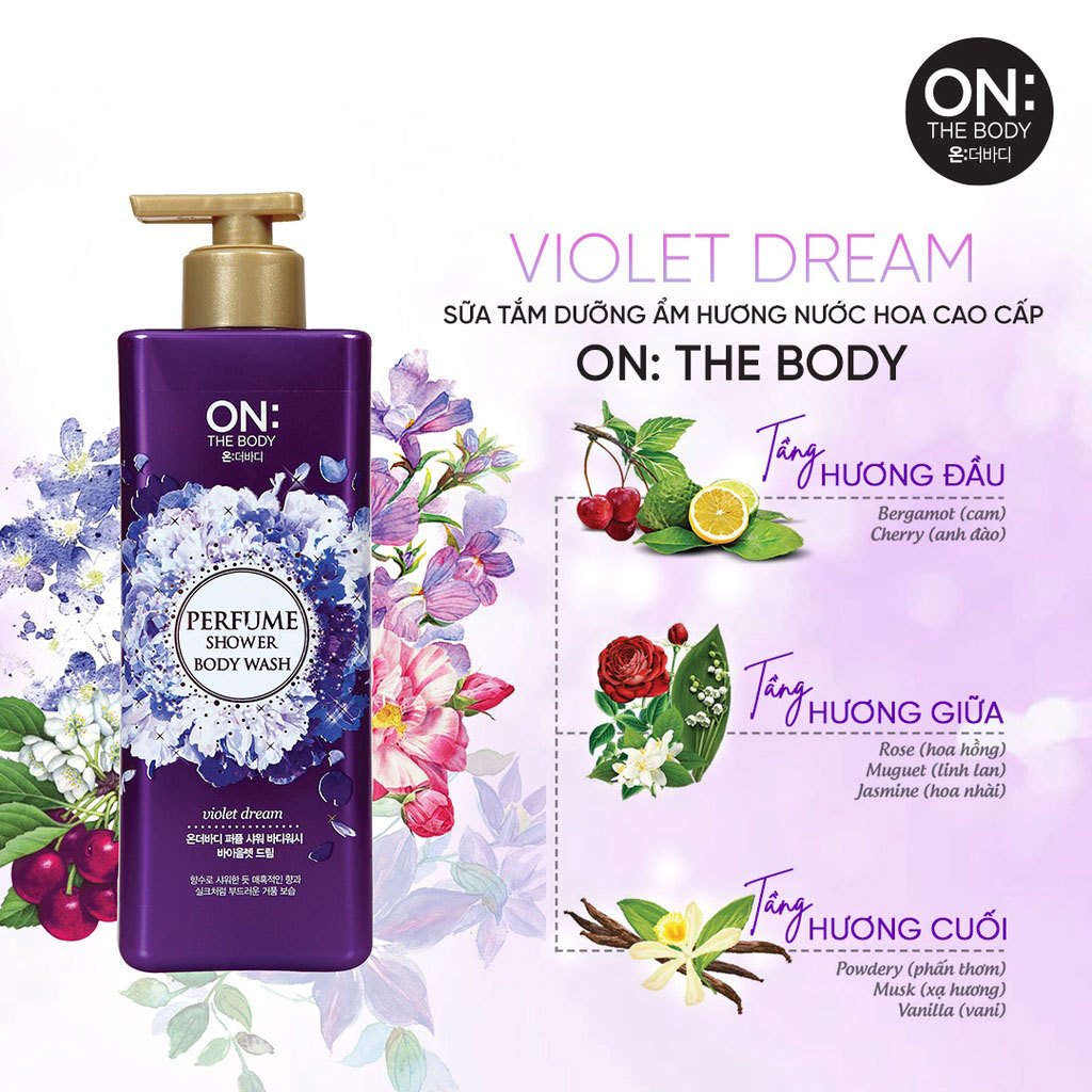 On The Body Violet Dream Perfume Body Shower - 1