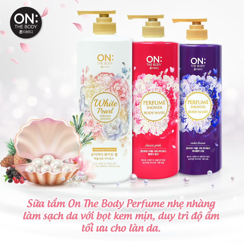On The Body White Pearl Perfume Body Shower