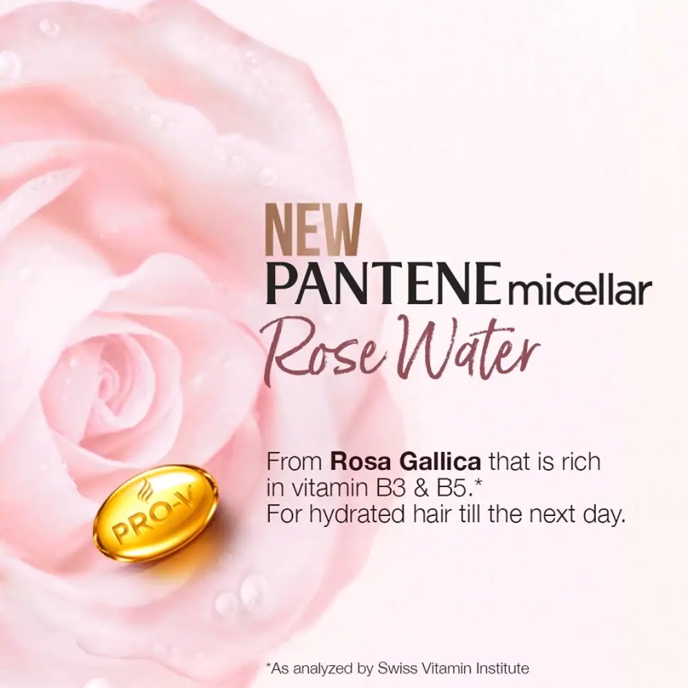Pantene Micellar Rosewater Detox & Hydrate Conditioner 530ml