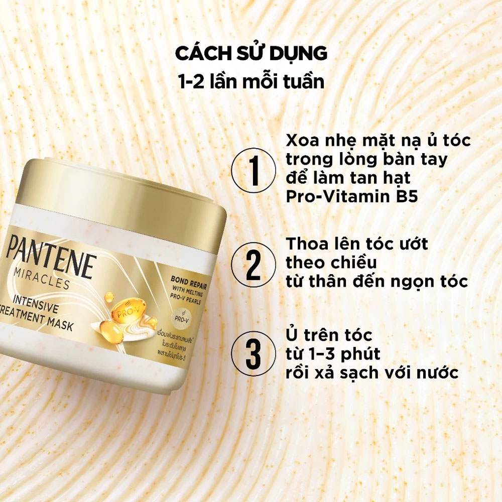 Kem Ủ Tóc Pantene Miracles Intensive Treatment Mask 300ml phù hợp sử dụng cho mọi loại tóc Kem Ủ Tóc Pantene Miracles Intensive Treatment Mask 300ml - 2