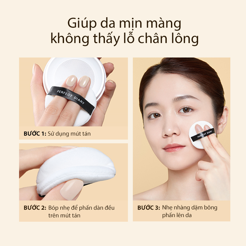 Phấn Phủ Kiềm Dầu Perfect Diary Weightless Soft-Velvet Blurring Loose Powder 7g 01 - 2