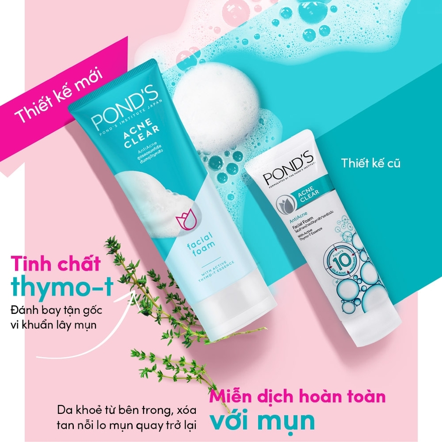 Pond's Acne Clear AntiAcne Facial Foam