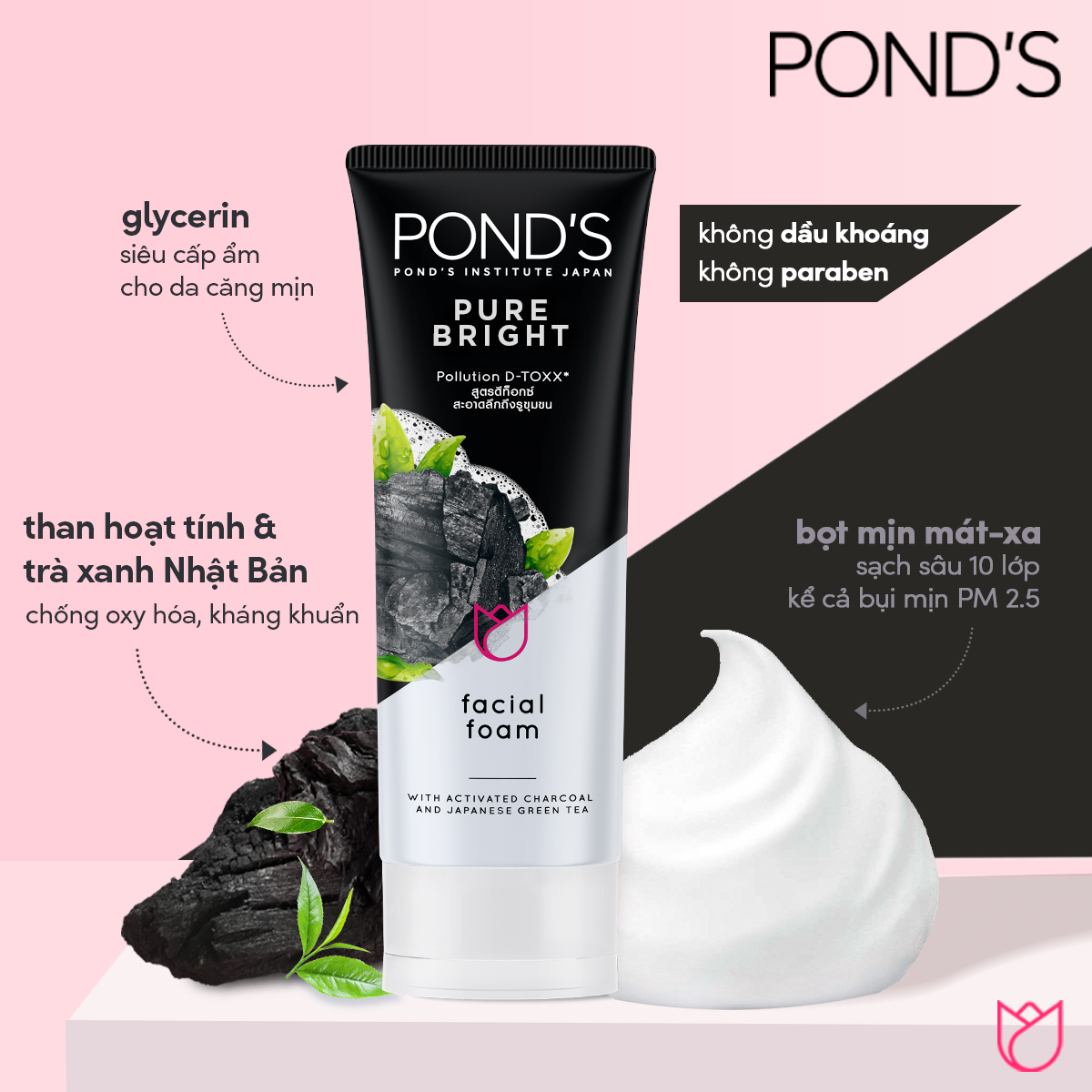 Pond's Pure Bright Deep Cleansing Facial Foam