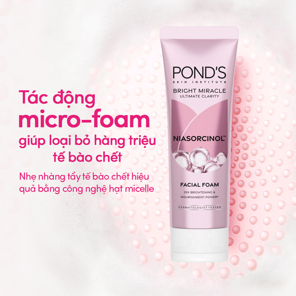 Sữa Rửa Mặt Pond's White Beauty Spot-less Glow Làm Sáng Da 100g