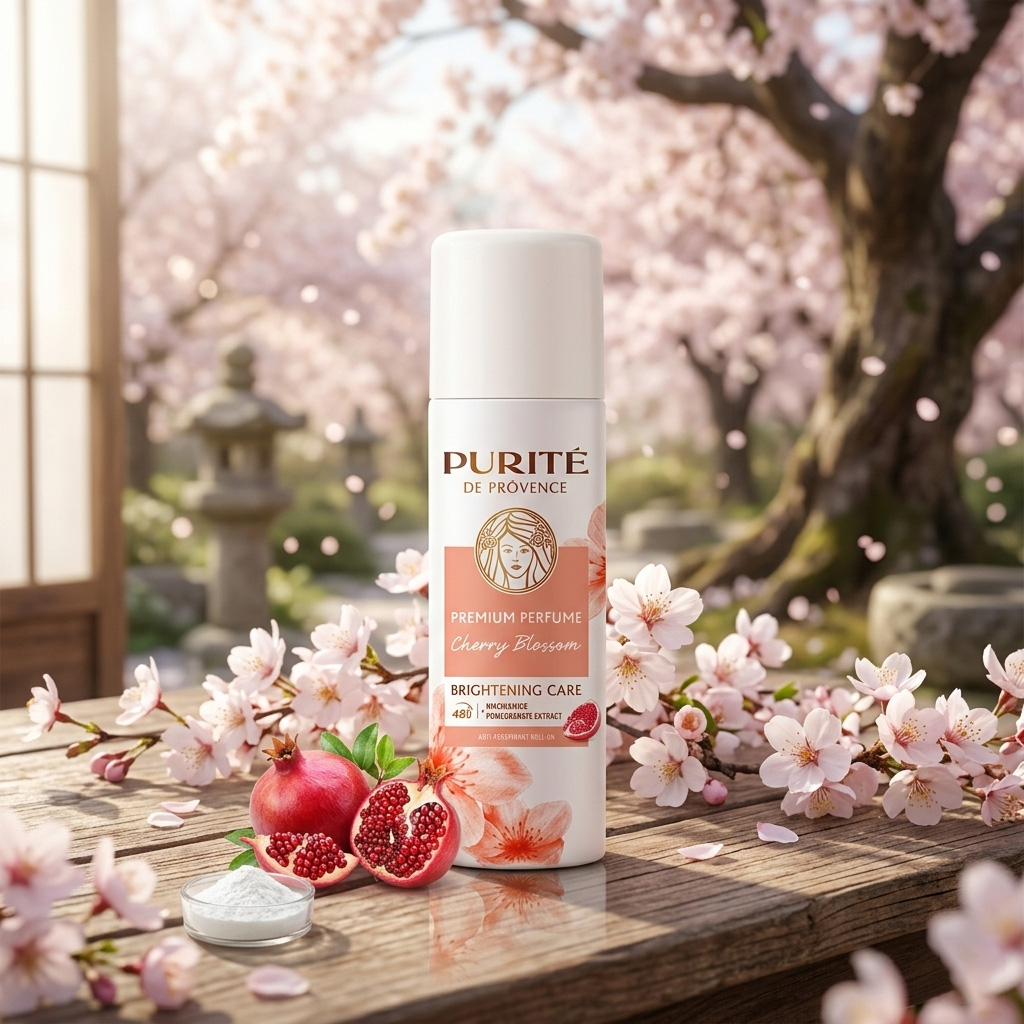 Xịt Khử Mùi Purité Dưỡng Sáng Hương Nước Hoa Cao Cấp Hoa Anh Đào 140ml