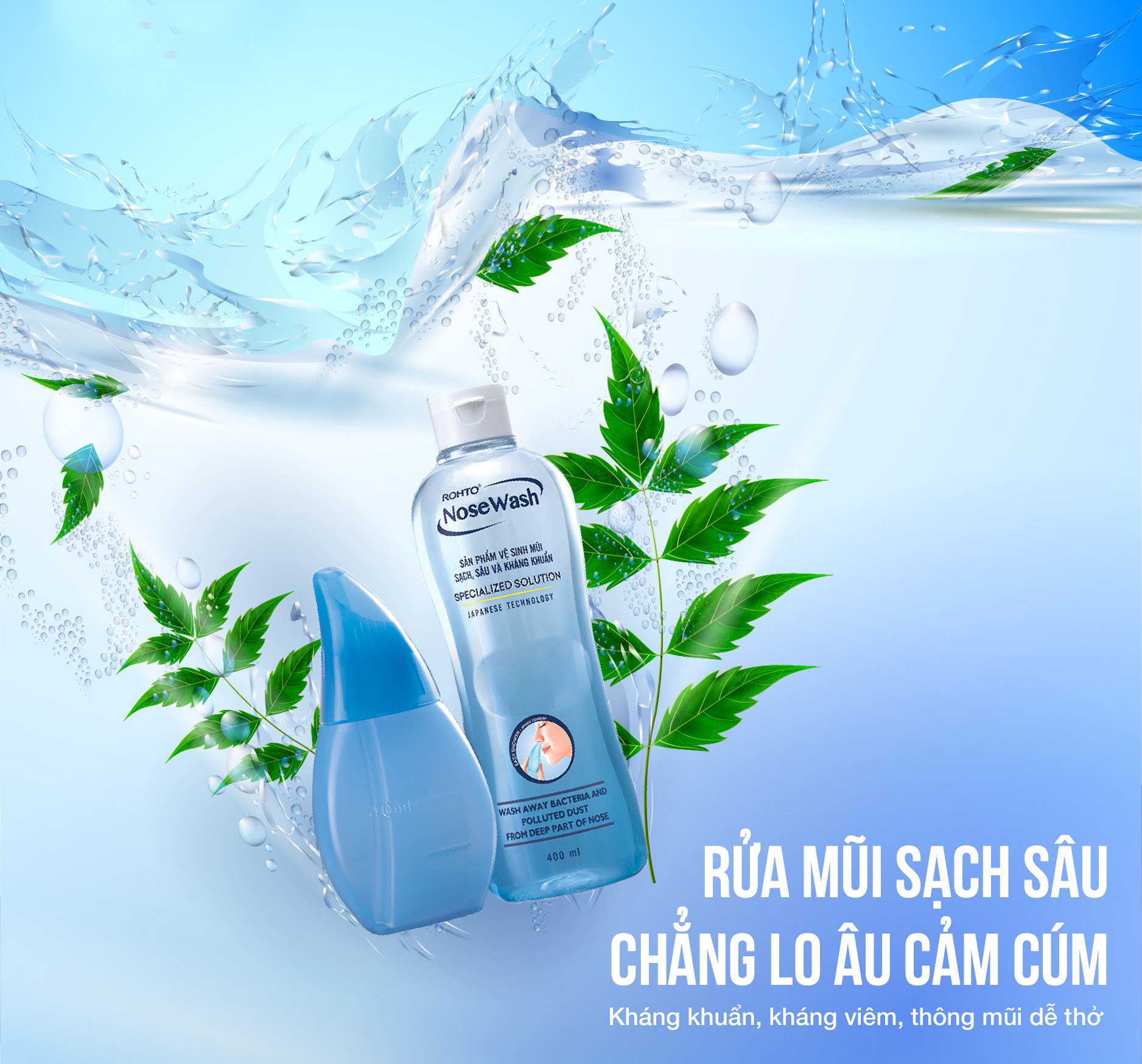 Bộ Dung Dịch Rửa Mũi Rohto Nosewash