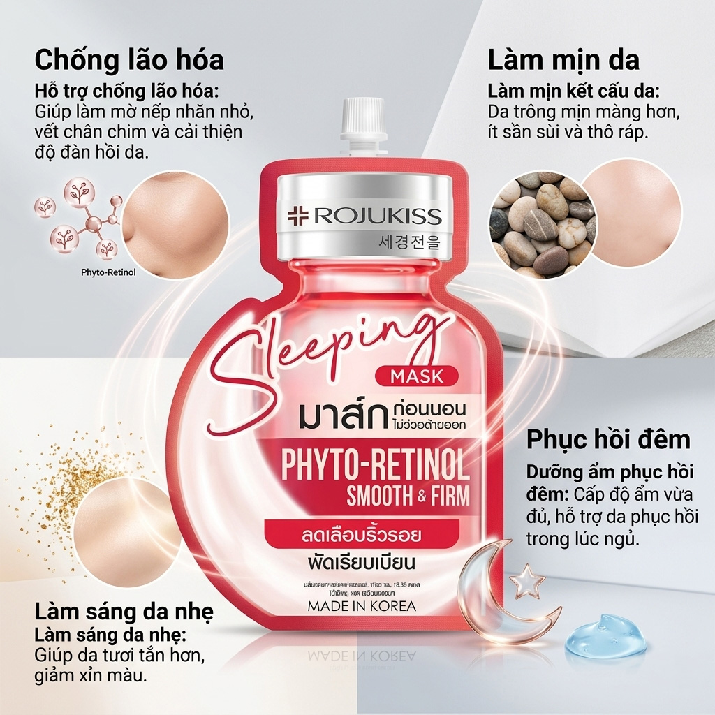 Mặt Nạ Ngủ Rojukiss Sleeping Mask Phyto-Retinol 20ml